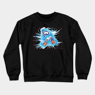 Snorkel and flippers in paint Crewneck Sweatshirt